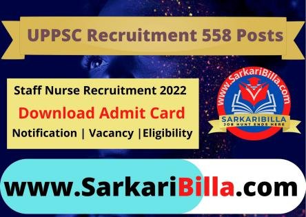 UPPSC Staff Nurse Mains 2022 Admit Card