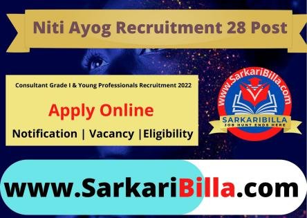 Niti Ayog Young Professionals Recruitment 2022