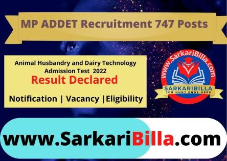 MP ADDET 2022 Result Declared