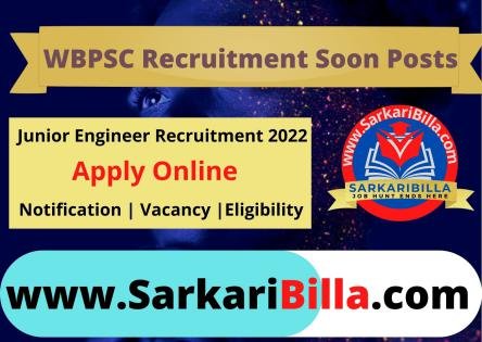 WBPSC Junior Engineer Recruitment 2022